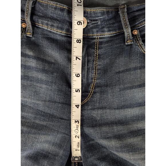 Levi's Denizen Womens Modern Skinny Jeans Blue Dark Wash Mid Rise Denim Size 34W - Picture 8 of 11